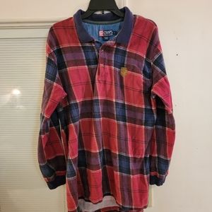 Vintage Chaps Ralph Lauren Long Sleeve Polo Shirt- Plaid.